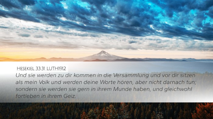 Hesekiel 33:31 LUTH1912 Bible Verse Image