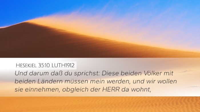 Hesekiel 35:10 LUTH1912 Bible Verse Image