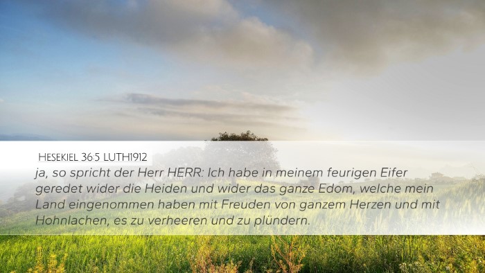Hesekiel 36:5 LUTH1912 Bible Verse Image