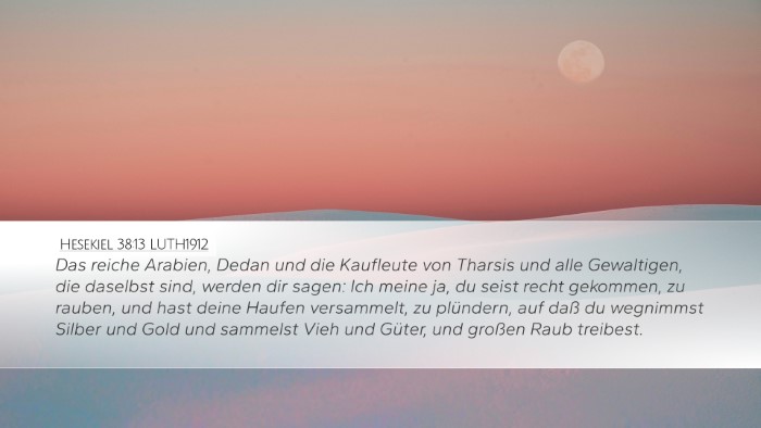 Hesekiel 38:13 LUTH1912 Bible Verse Image