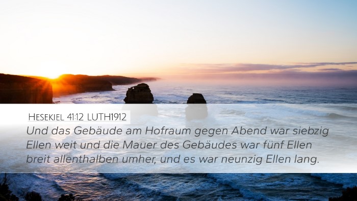 Hesekiel 41:12 LUTH1912 Bible Verse Image