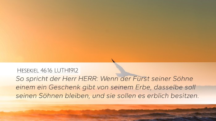 Hesekiel 46:16 LUTH1912 Bible Verse Image