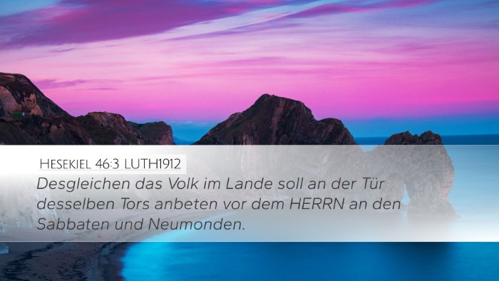 Hesekiel 46:3 LUTH1912 Bible Verse Image