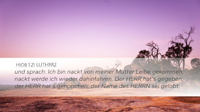 Hiob 1:21 LUTH1912 Bible Verse Image