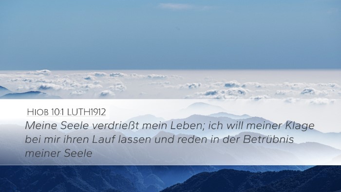 Hiob 10:1 LUTH1912 Bible Verse Image