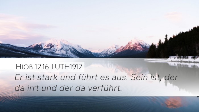 Hiob 12:16 LUTH1912 Bible Verse Image