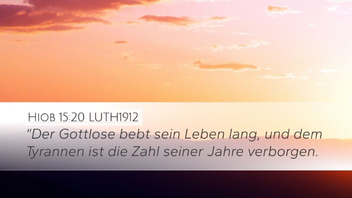 Hiob 15:20 LUTH1912 Bible Verse Image