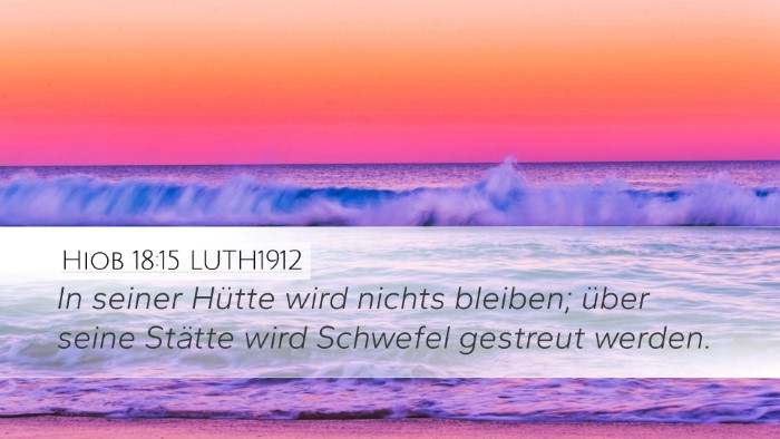 Hiob 18:15 LUTH1912 Bible Verse Image