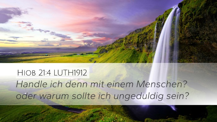 Hiob 21:4 LUTH1912 Bible Verse Image