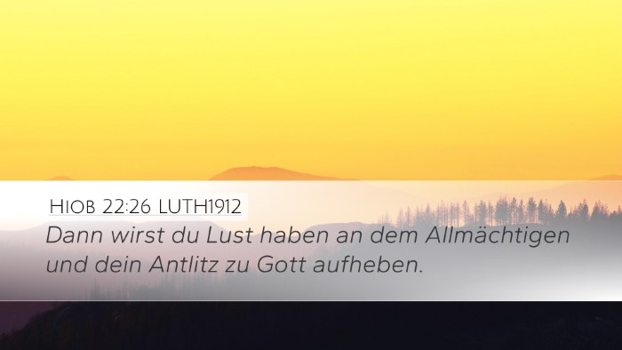 Hiob 22:26 LUTH1912 Bible Verse Image