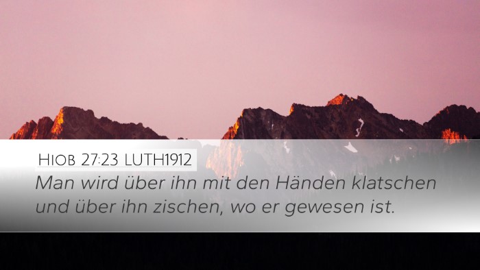 Hiob 27:23 LUTH1912 Bible Verse Image