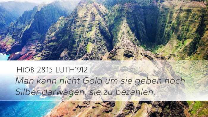 Hiob 28:15 LUTH1912 Bible Verse Image