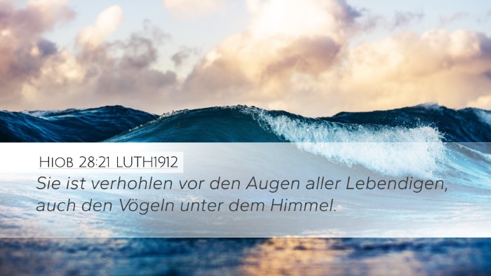 Hiob 28:21 LUTH1912 Bible Verse Image