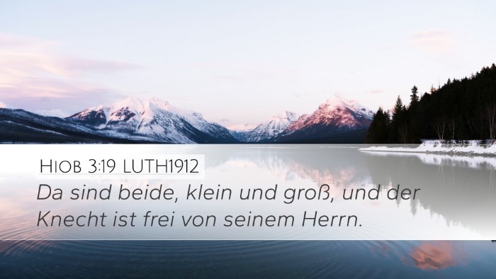 Hiob 3:19 LUTH1912 Bible Verse Image