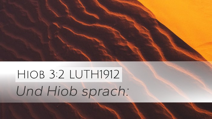 Hiob 3:2 LUTH1912 Desktop Wallpaper - Und Hiob - Desktop Bible Verse Wallpaper