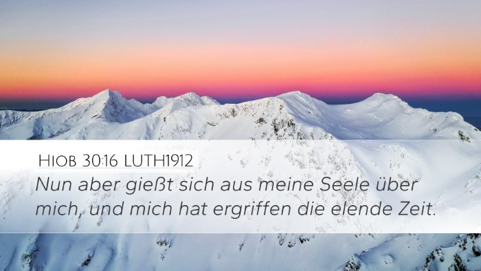 Hiob 30:16 LUTH1912 Desktop Wallpaper - Nun aber gießt sich aus meine Seele über mich, - Desktop Bible Verse Wallpaper