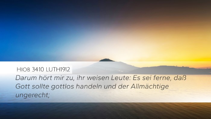 Hiob 34:10 LUTH1912 Bible Verse Image
