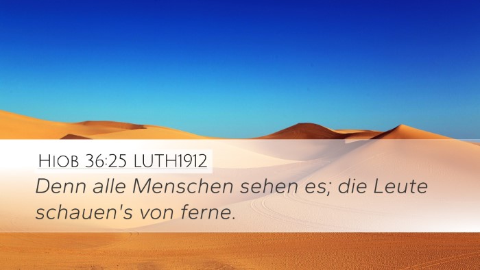 Hiob 36:25 LUTH1912 Desktop Wallpaper - Denn alle Menschen sehen es; die Leute schauen's - Desktop Bible Verse Wallpaper