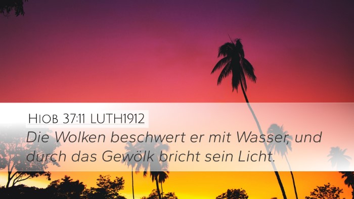 Hiob 37:11 LUTH1912 Bible Verse Image