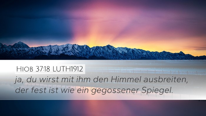 Hiob 37:18 LUTH1912 Bible Verse Image