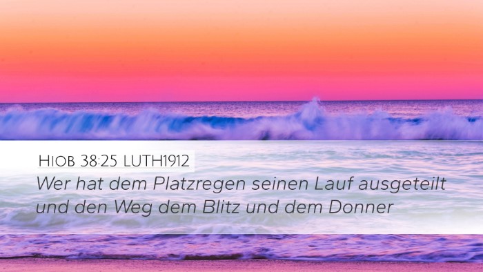 Hiob 38:25 LUTH1912 Bible Verse Image