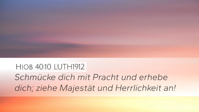 Hiob 40:10 LUTH1912 Bible Verse Image