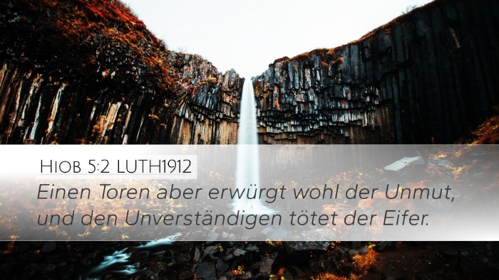 Hiob 5:2 LUTH1912 Bible Verse Image