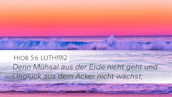 Hiob 5:6 LUTH1912 Desktop Wallpaper - Denn Mühsal aus der Erde nicht geht und Unglück - Desktop Bible Verse Wallpaper