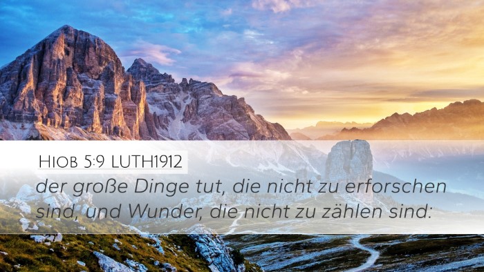 Hiob 5:9 LUTH1912 Bible Verse Image