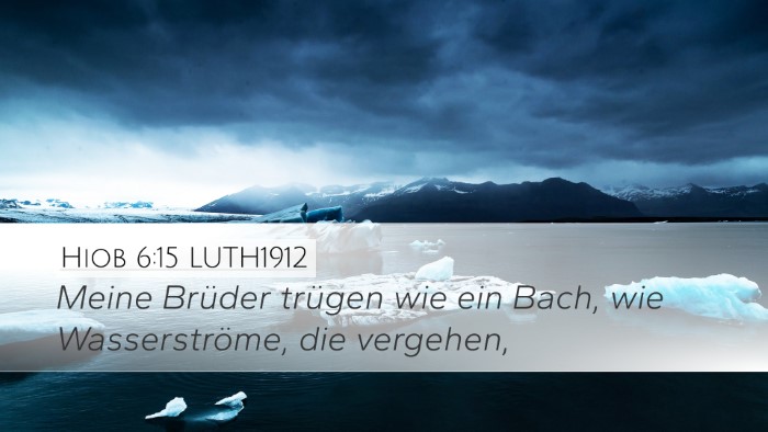 Hiob 6:15 LUTH1912 Bible Verse Image