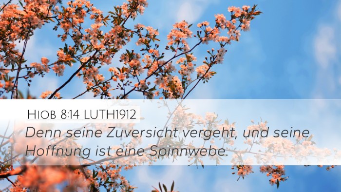 Hiob 8:14 LUTH1912 Bible Verse Image