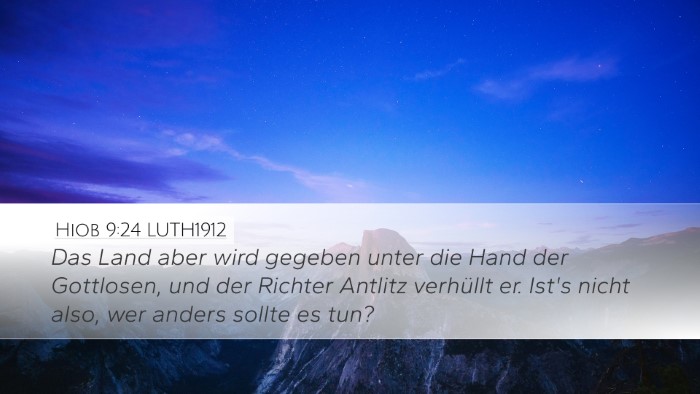 Hiob 9:24 LUTH1912 Bible Verse Image