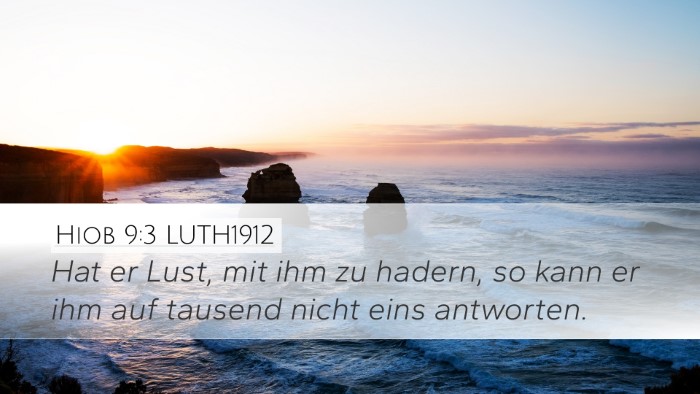 Hiob 9:3 LUTH1912 Bible Verse Image