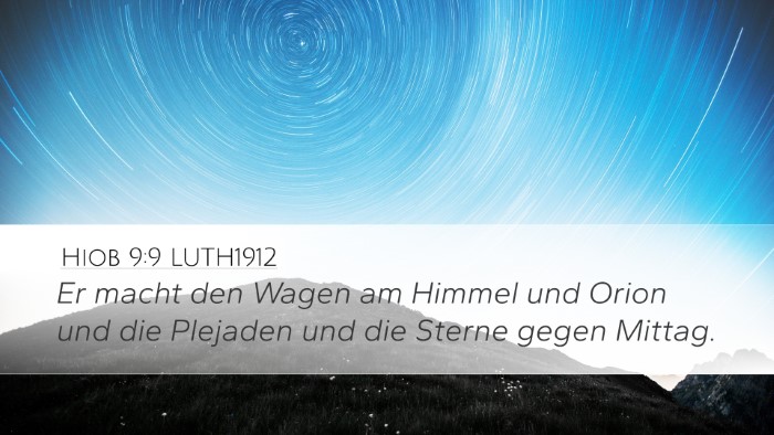 Hiob 9:9 LUTH1912 Desktop Wallpaper - Er macht den Wagen am Himmel und Orion und die - Desktop Bible Verse Wallpaper