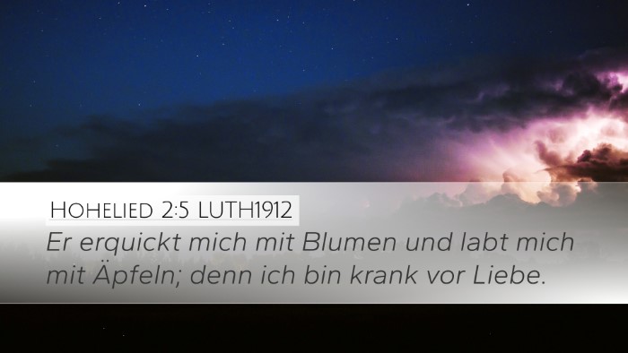 Hohelied 2:5 LUTH1912 Bible Verse Image