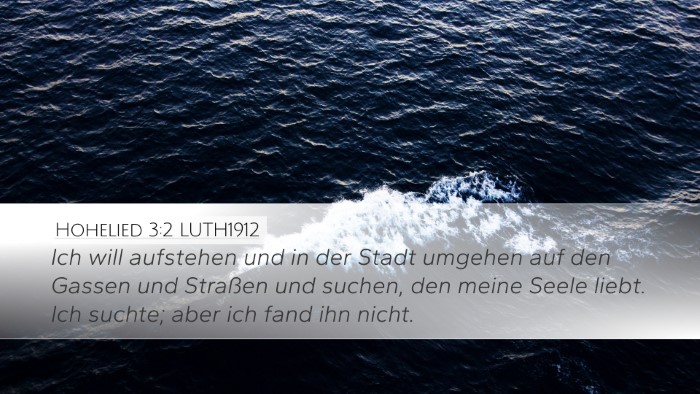 Hohelied 3:2 LUTH1912 Desktop Wallpaper - Ich will aufstehen und in der Stadt umgehen auf - Desktop Bible Verse Wallpaper