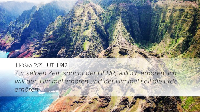 Hosea 2:21 LUTH1912 Desktop Wallpaper - Zur selben Zeit, spricht der HERR, will ich - Desktop Bible Verse Wallpaper