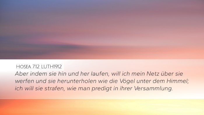 Hosea 7:12 LUTH1912 Desktop Wallpaper - Aber indem sie hin und her laufen, will ich mein - Desktop Bible Verse Wallpaper