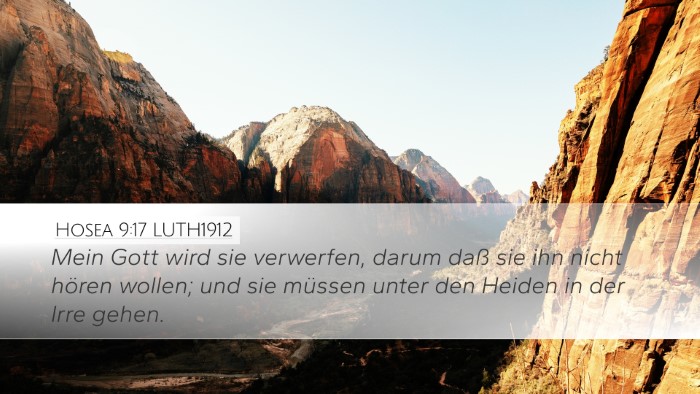 Hosea 9:17 LUTH1912 Bible Verse Image