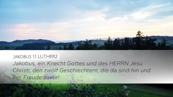 Jakobus 1:1 LUTH1912 Desktop Wallpaper - Jakobus, ein Knecht Gottes und des HERRN Jesu - Desktop Bible Verse Wallpaper