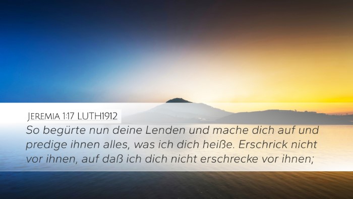Jeremia 1:17 LUTH1912 Bible Verse Image