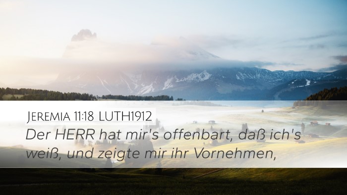 Jeremia 11:18 LUTH1912 Bible Verse Image