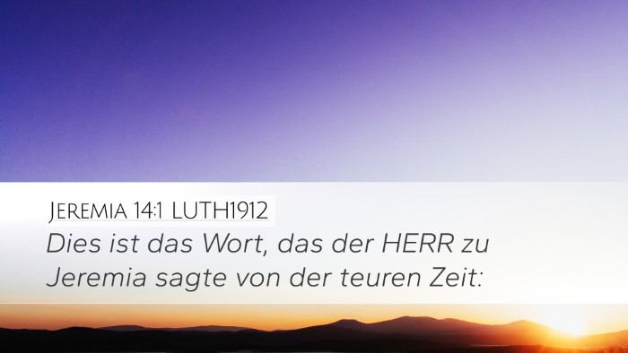 Jeremia 14:1 LUTH1912 Bible Verse Image