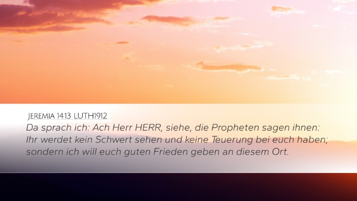Jeremia 14:13 LUTH1912 Bible Verse Image