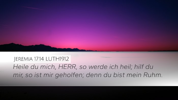 Jeremia 17:14 LUTH1912 Bible Verse Image