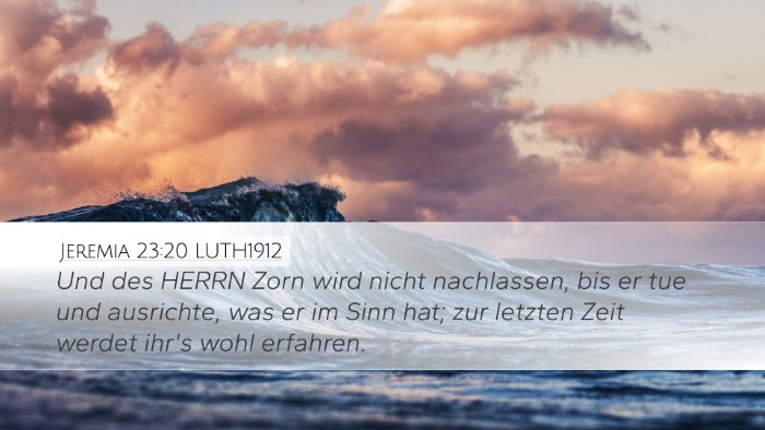 Jeremia 23:20 LUTH1912 Bible Verse Image