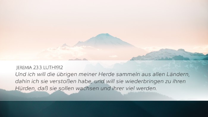 Jeremia 23:3 LUTH1912 Bible Verse Image