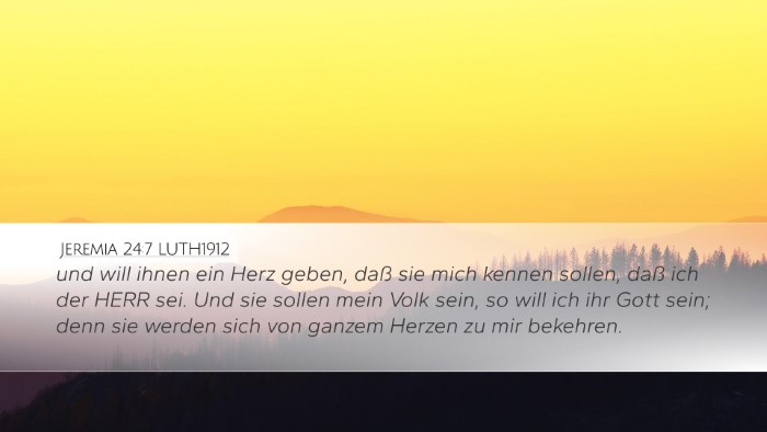 Jeremia 24:7 LUTH1912 Bible Verse Image