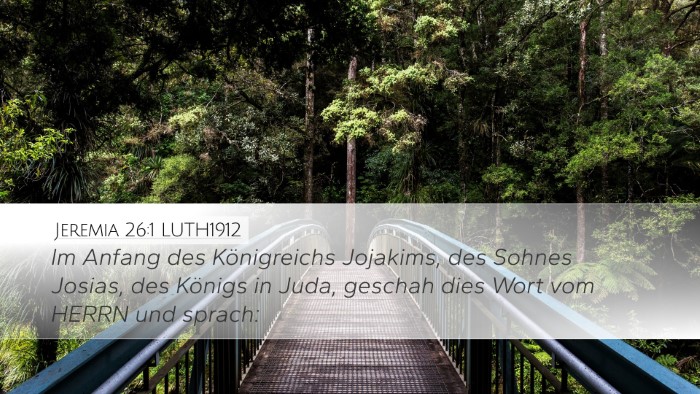 Jeremia 26:1 LUTH1912 Bible Verse Image