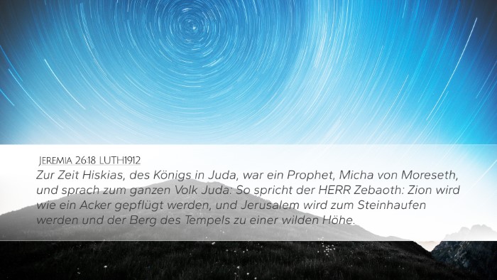 Jeremia 26:18 LUTH1912 Bible Verse Image